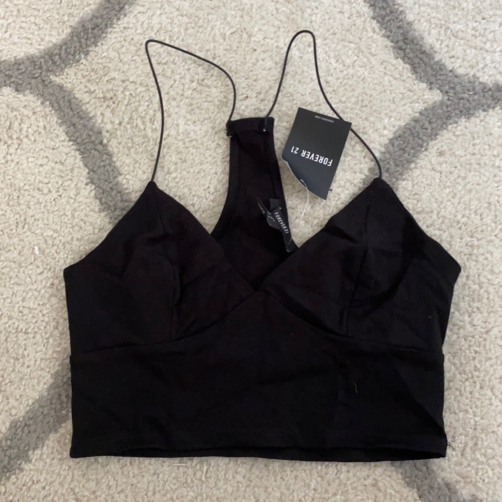 Black crop top. Never worn